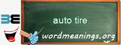 WordMeaning blackboard for auto tire